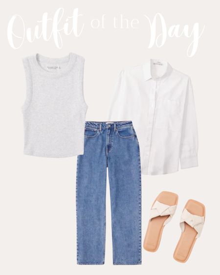 casual linen cozy outfit for a relaxing weekend. 
denim jeans, sandals, linen shirt, worn linen, cropped tank 
ANNNND SALE!

#LTKsalealert #LTKSale #LTKFind