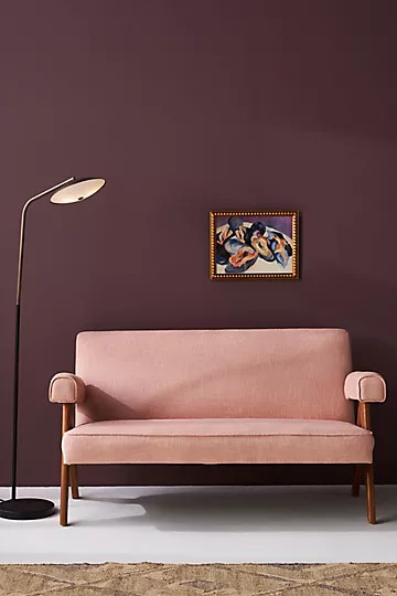 Ashton Upholstered Teak Settee | Anthropologie (US)