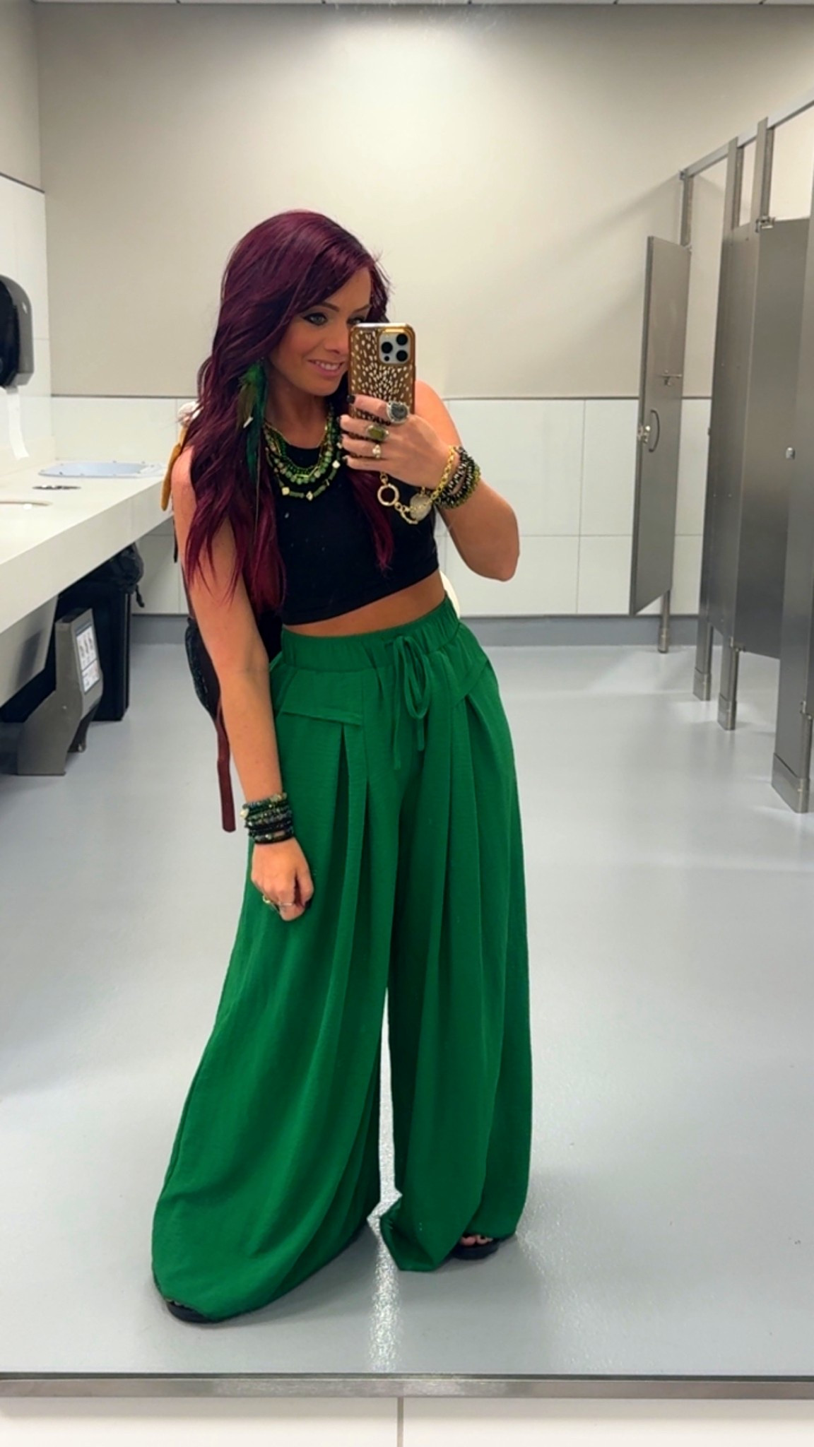 Travel day outfit 💚✌🏻✈️
Tank - in a size S 
Pants - in a size M (bought these when I was about 5-7lbs heavier & they still fit super good due to being elastic waist & have a functional drawstring. (If In between, I’d probably size up). 

#LTKdayinmylife #LTKPetite #LTKootd