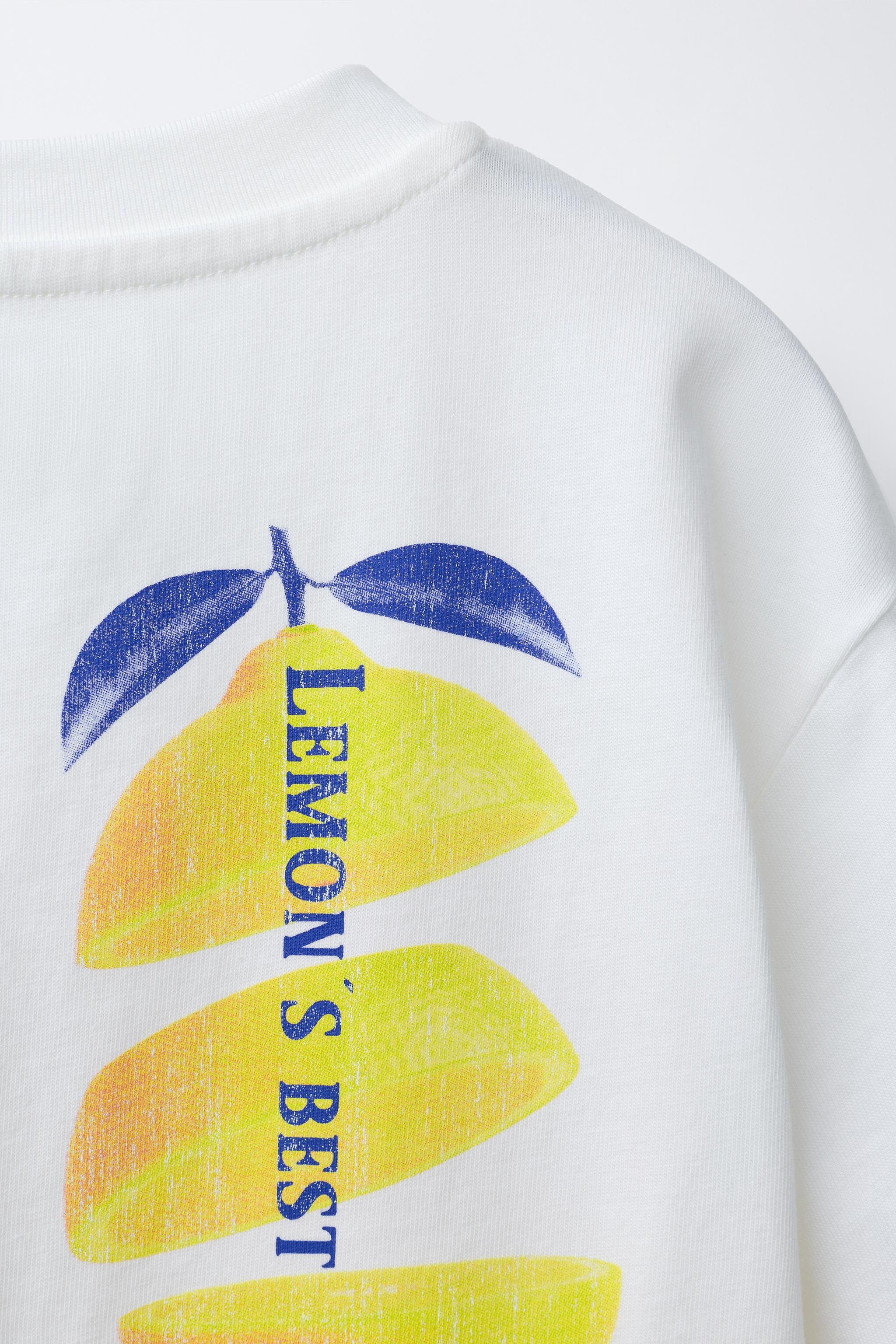 Round neck short sleeve T-shirt. Front print. | Zara US