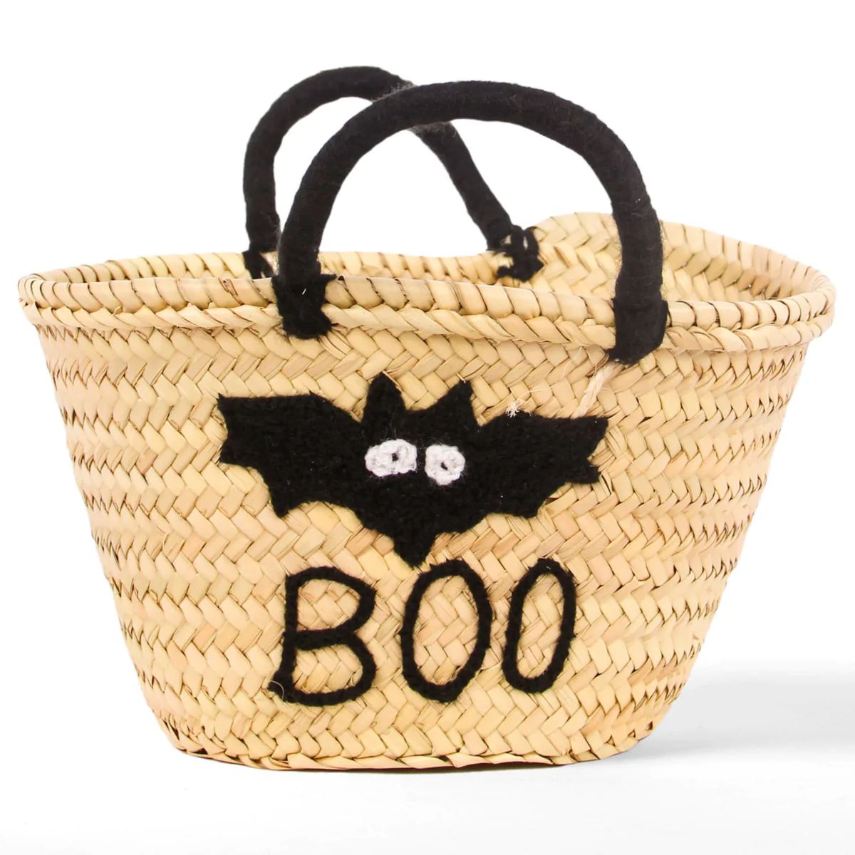 Personalized Halloween Handmade Basket - Oval Straw Bag (Model 5) | OXYLION