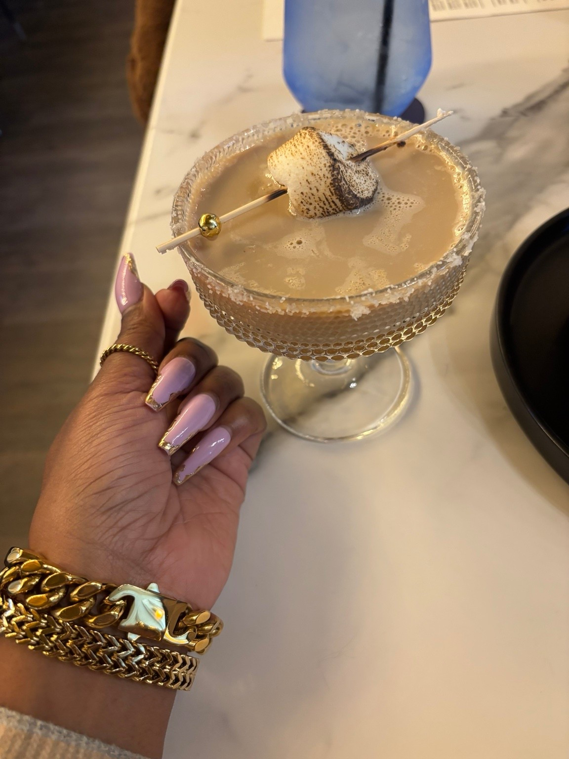 If you’re a gold jewelry girl, you know I don’t play about pieces I can wear every day.

This ring has been my go to lately.
Tarnish free, water resistant, and I never have to take it off.

I’ve been wearing it as a thumb ring, and I love how it instantly makes my hands look more put together without doing too much.

And the bracelet stack? Same energy.

A good cuban link and a textured bracelet just pull everything together.
It gives that everyday gold jewelry look that feels effortless but still elevated.

Work, running errands, travel, date night… I wear the same pieces through all of it.

That’s what I look for now.
Jewelry that fits my real life.

If you’re into affordable luxury jewelry that actually lasts, Garnished in Gold has been one of my go tos.

Are you a stack your jewelry girl or keep it simple?
