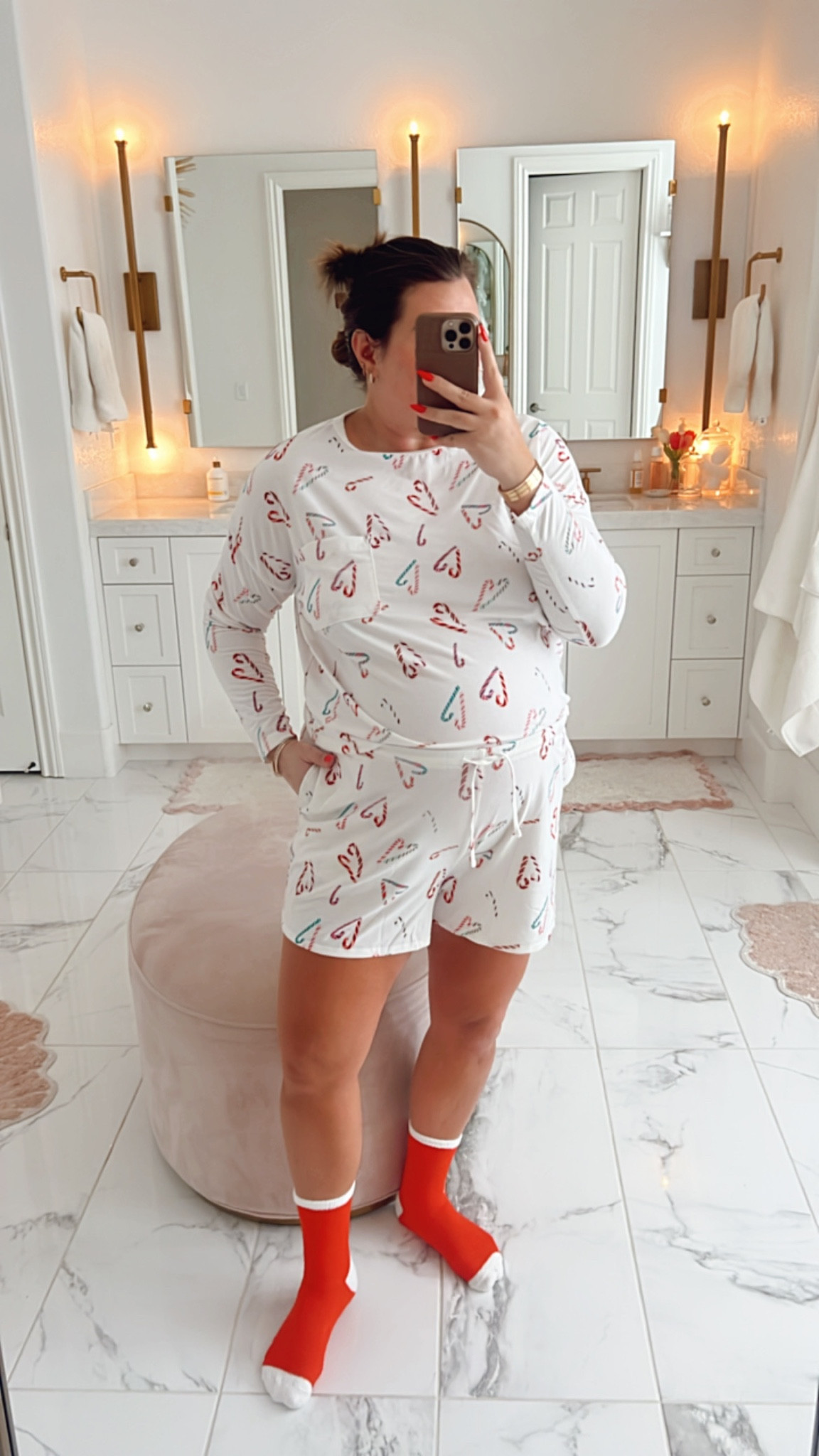 candy cane three piece pajama set! i’m wearing the xl 

#LTKbump #LTKmidsize #LTKHoliday
