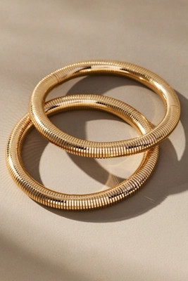 Stretch Metal Bracelets, Set of 2 | Anthropologie (US)