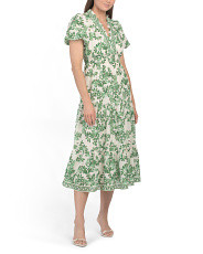 Textured Short Sleeve V-Neck Tiered Maxi Dress | Marshalls