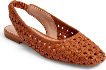 Arabella Woven Slingback Flat (Women) | Nordstrom Rack