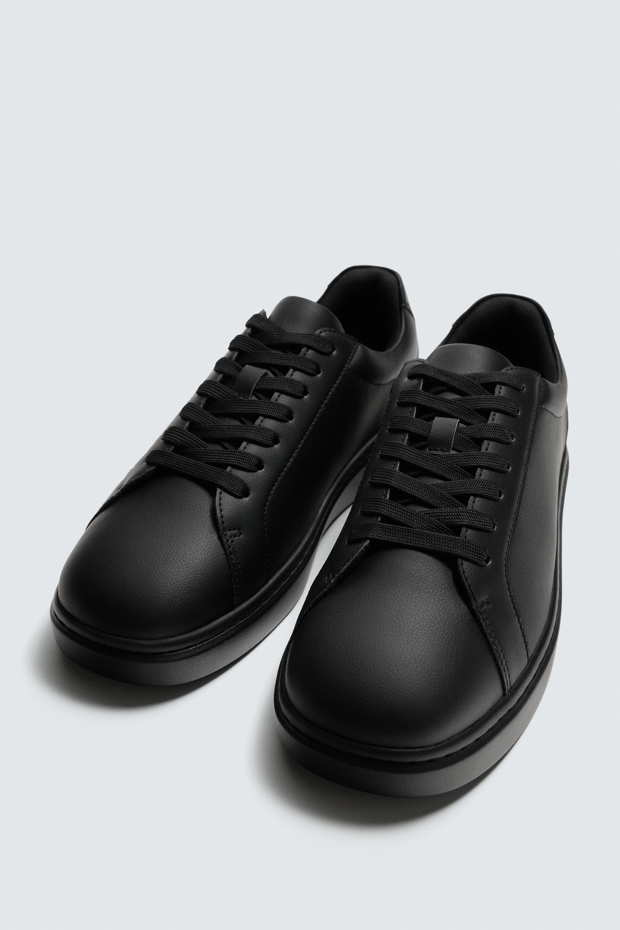 DescriptionColorContentsMeasurementsLace-up sneakers made from cotton fabric. Reinforced rubber t... | Zara US