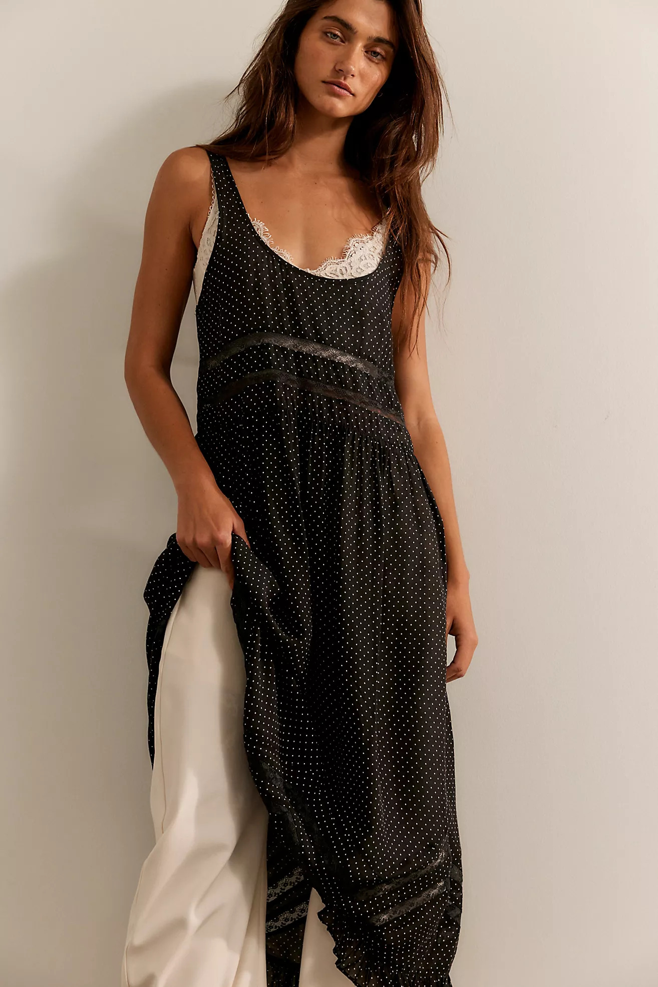 Voile and Lace Midi Slip Dress | Free People (UK)
