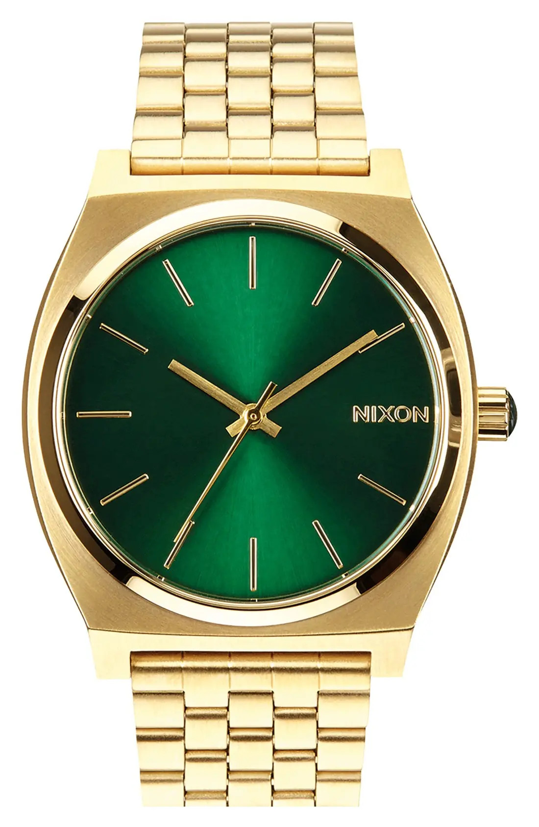 Nixon The Time Teller Watch, 37mm in Gold/Green at Nordstrom | Nordstrom