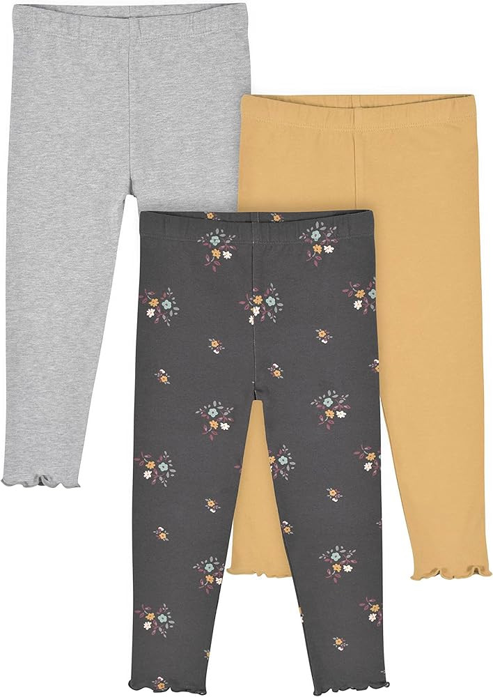Gerber Baby Girls' Toddler Multi-Pack Premium Leggings | Amazon (US)