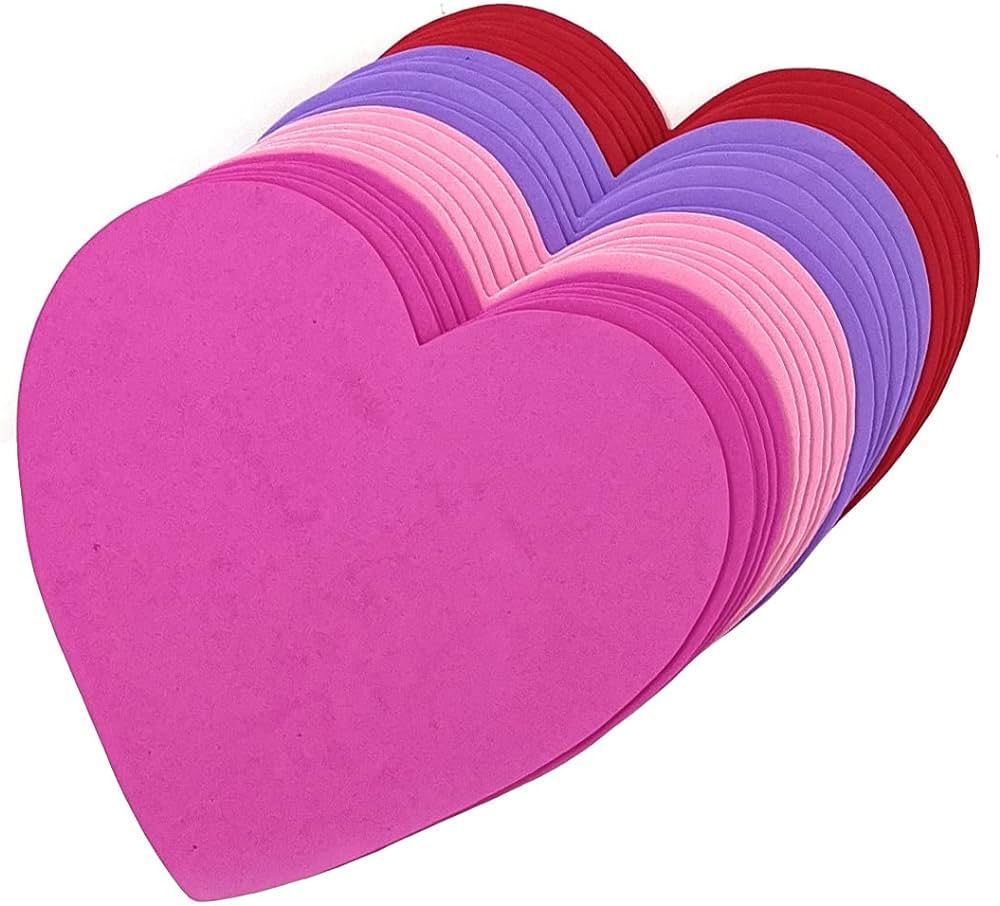 Foam Hearts for Crafts 6" Foam Shapes for Crafts Foam Paper for Crafts Heart Shaped Paper for Val... | Amazon (US)