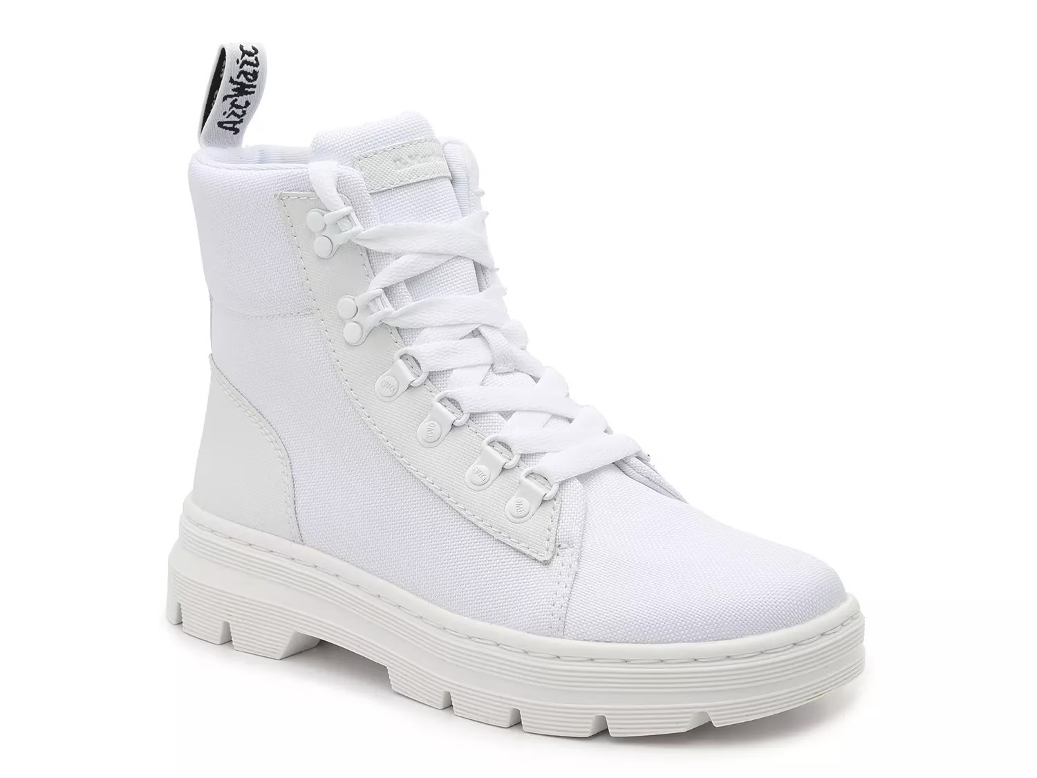 Dr. Martens Combs Platform Combat Boot - Women's - White - Bootie Combat Platform | DSW