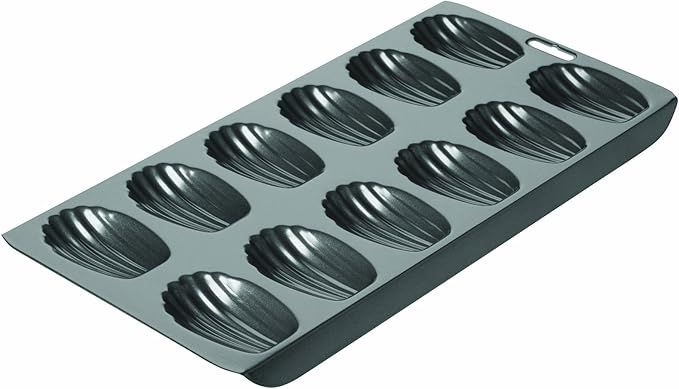 Chicago Metallic Professional 12-Cup Non-Stick Madeleine Pan, 15.75-Inch-by-7.75-Inch, Grey - | Amazon (US)