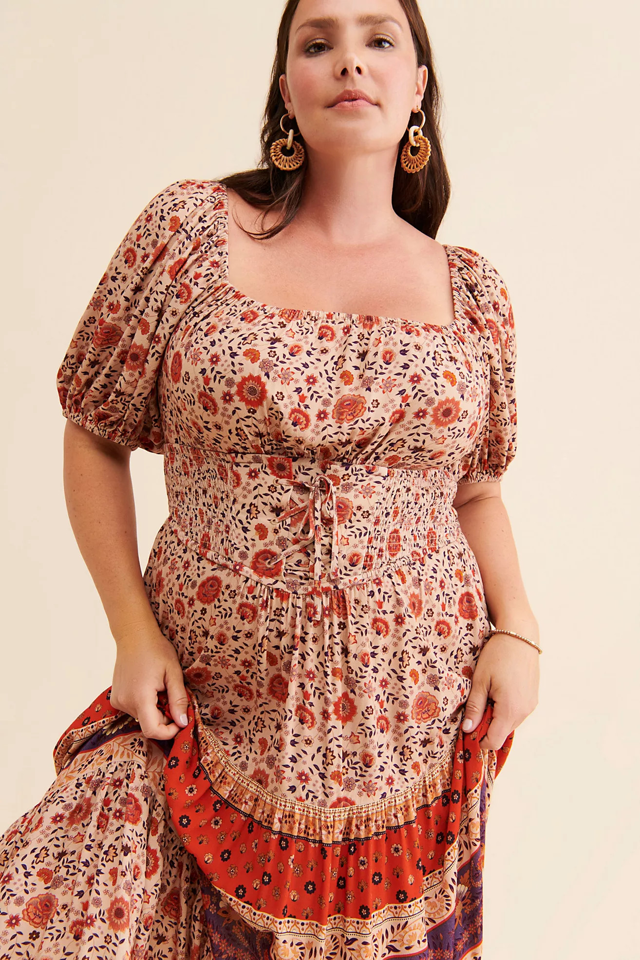 Spell & The Gypsy Printed Midi Corset Dress | Free People (Global - UK&FR Excluded)