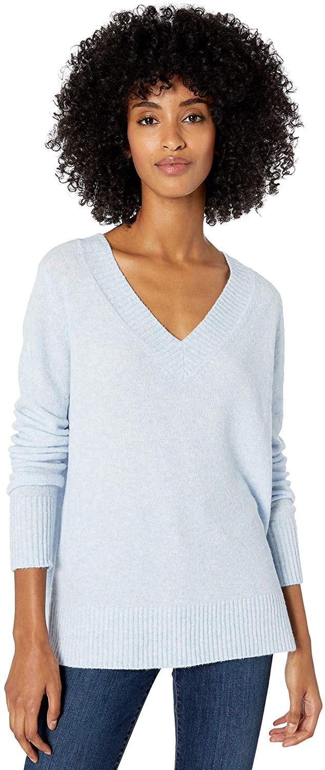 Amazon Brand - Goodthreads Women's Mid-Gauge Stretch V-Neck Sweater | Amazon (US)