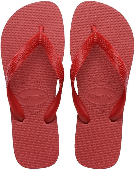 Havaianas Unisex Top Flip Flops, Red (Red/1440) | Amazon (US)
