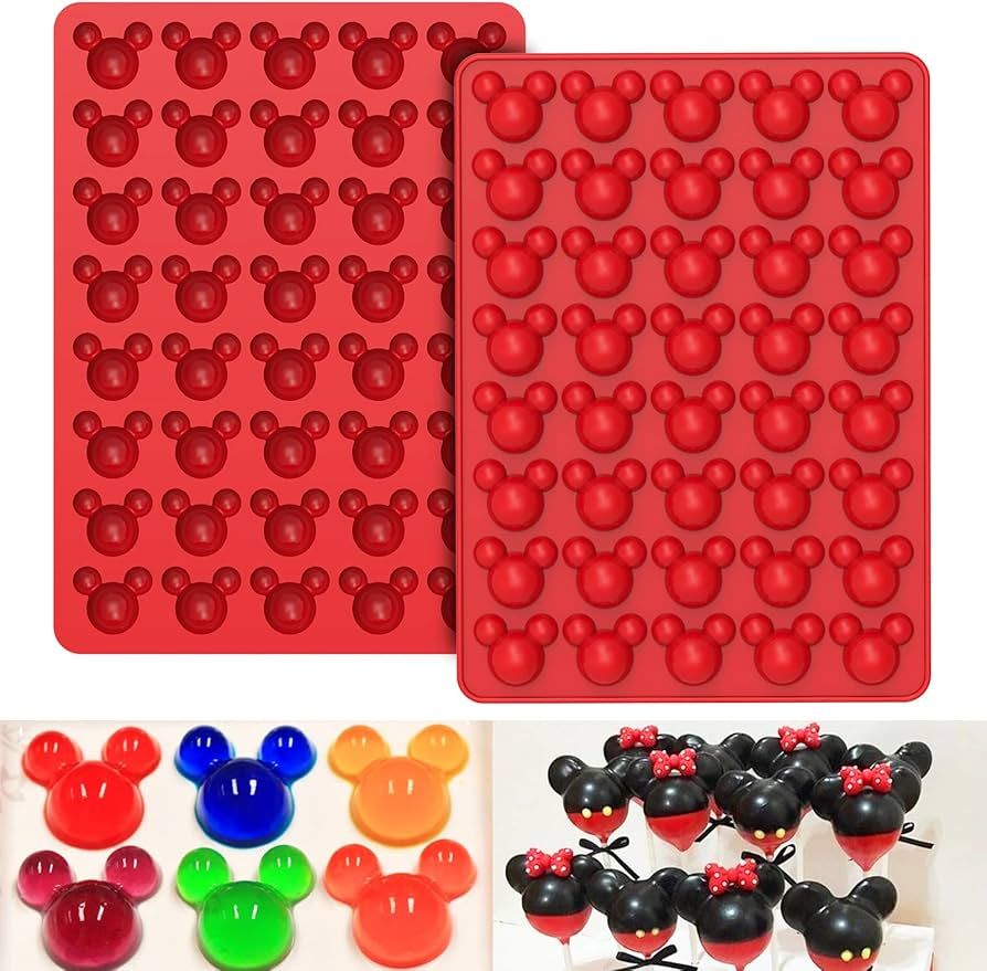 AIERSA 2pcs Mouse Candy Gummy Molds Silicone, 40 Cavity Cadny Molds for DIY Mouse Head Candies, J... | Amazon (US)