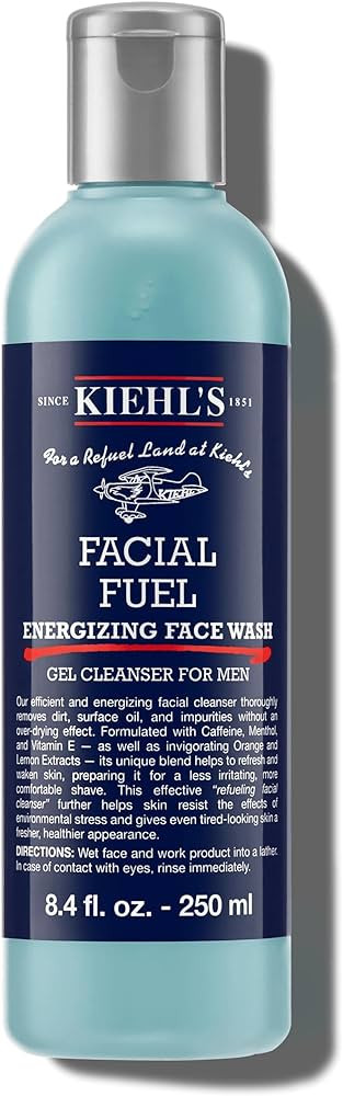 Kiehl's Facial Fuel Face Wash, Refreshing + Invigorating Men's Gel Cleanser, with Caffeine, Vitam... | Amazon (US)