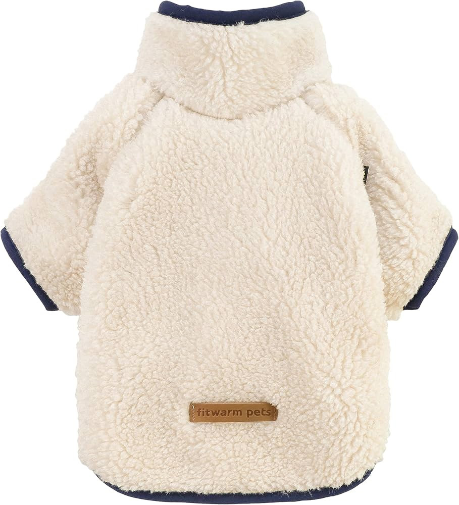 Sherpa Dog Sweater, Thermal Dog Clothes for Small Dogs Boy Girl, Pet Winter Coat, Cat Outfit, Pea... | Amazon (US)