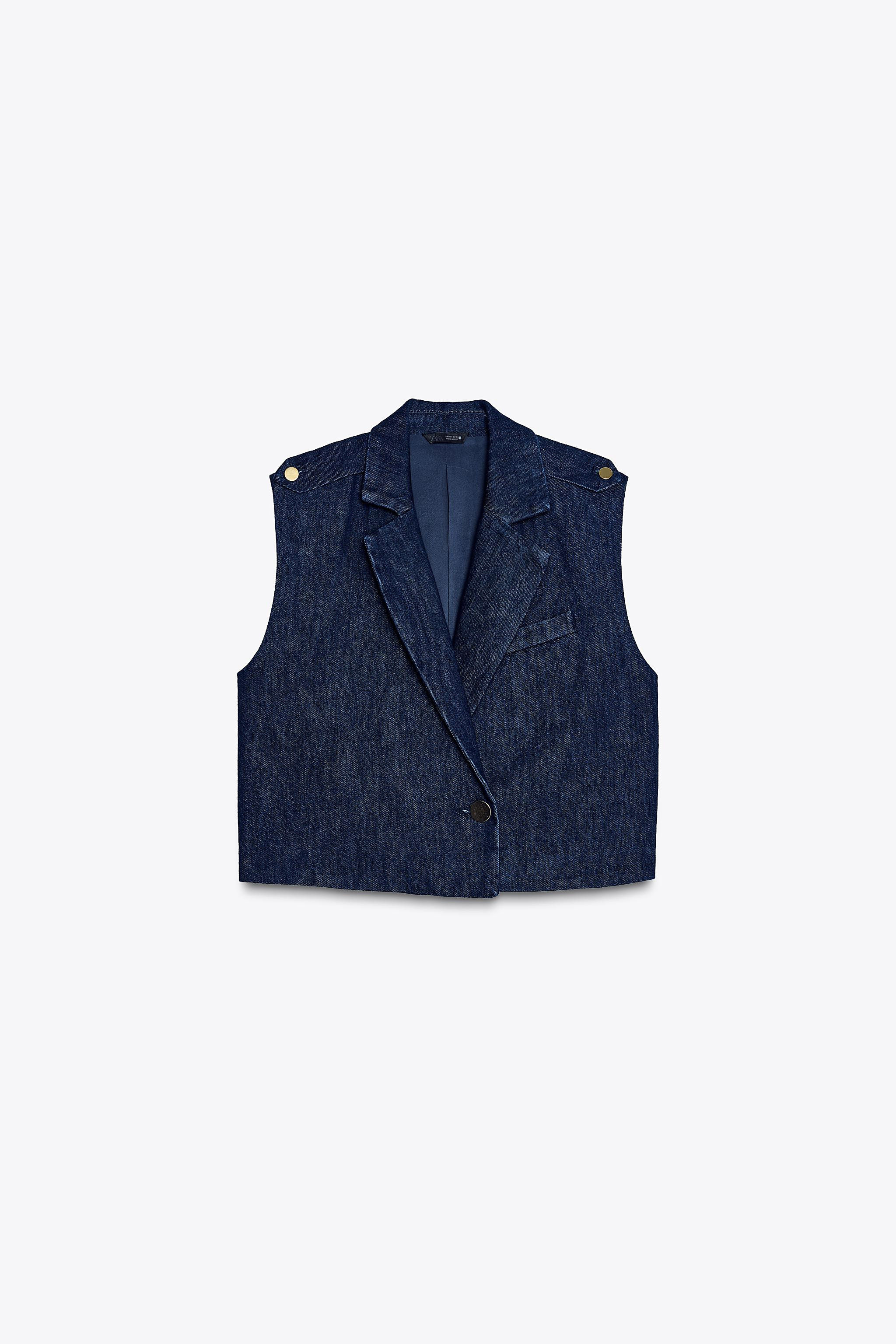 Z1975 SHORT DENIM VEST | Zara US