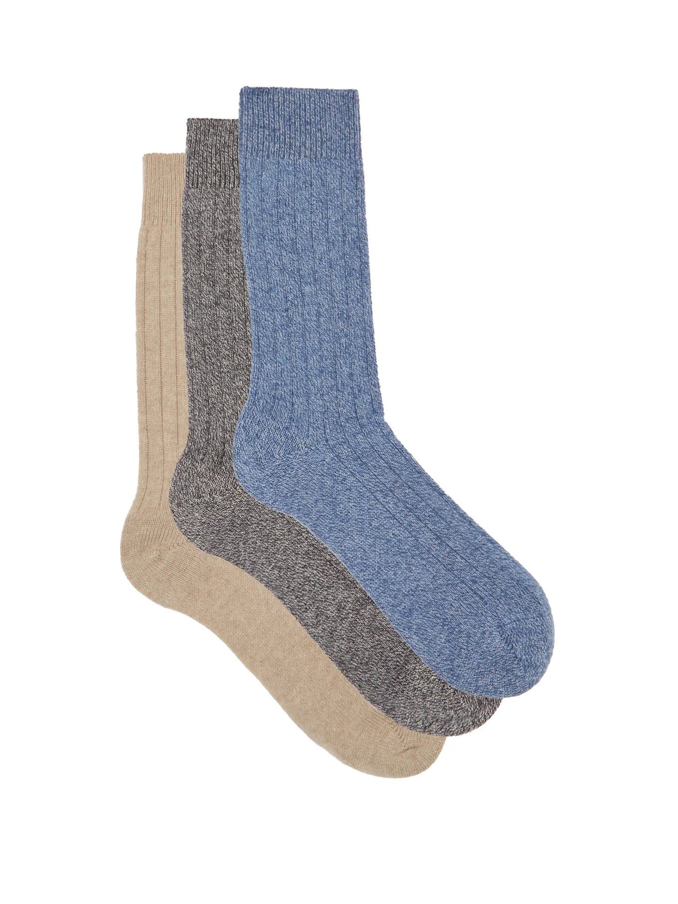 Pack of three Waddington cashmere-blend socks | Pantherella | Matches (US)
