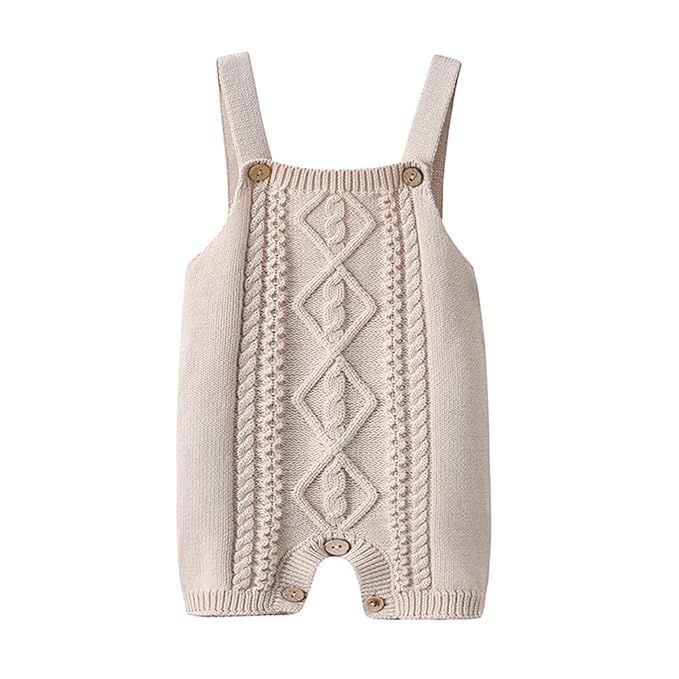 Toddler Baby Boys Knit Romper Jumper Outfits Sleeveless Baby Kint Clothes Knitwear | Amazon (US)