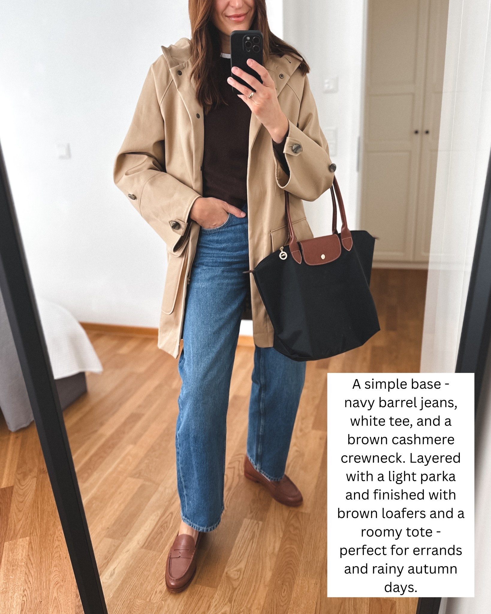 Brown cashmere crewneck - tts
Jeans - tts
Parka - very oversized, but wearing my usual size 38/M for a casual everyday look.