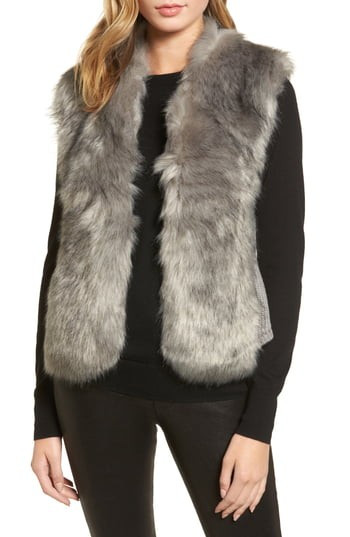 Women's Love Token Faux Fur Knit Vest | Nordstrom
