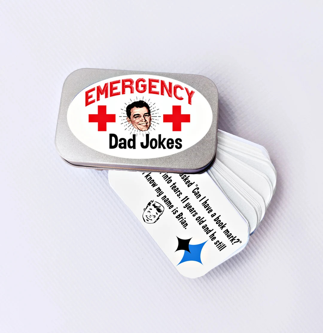 Dad Jokes Emergency, Father's Day Gift - Gift for Him, Tin Container, Funny Gift New Father - Ets... | Etsy (US)