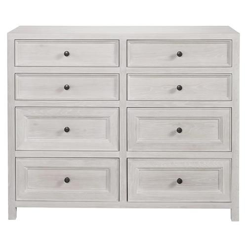 Bea Rustic Lodge White Wood 8 Drawer Dresser | Kathy Kuo Home
