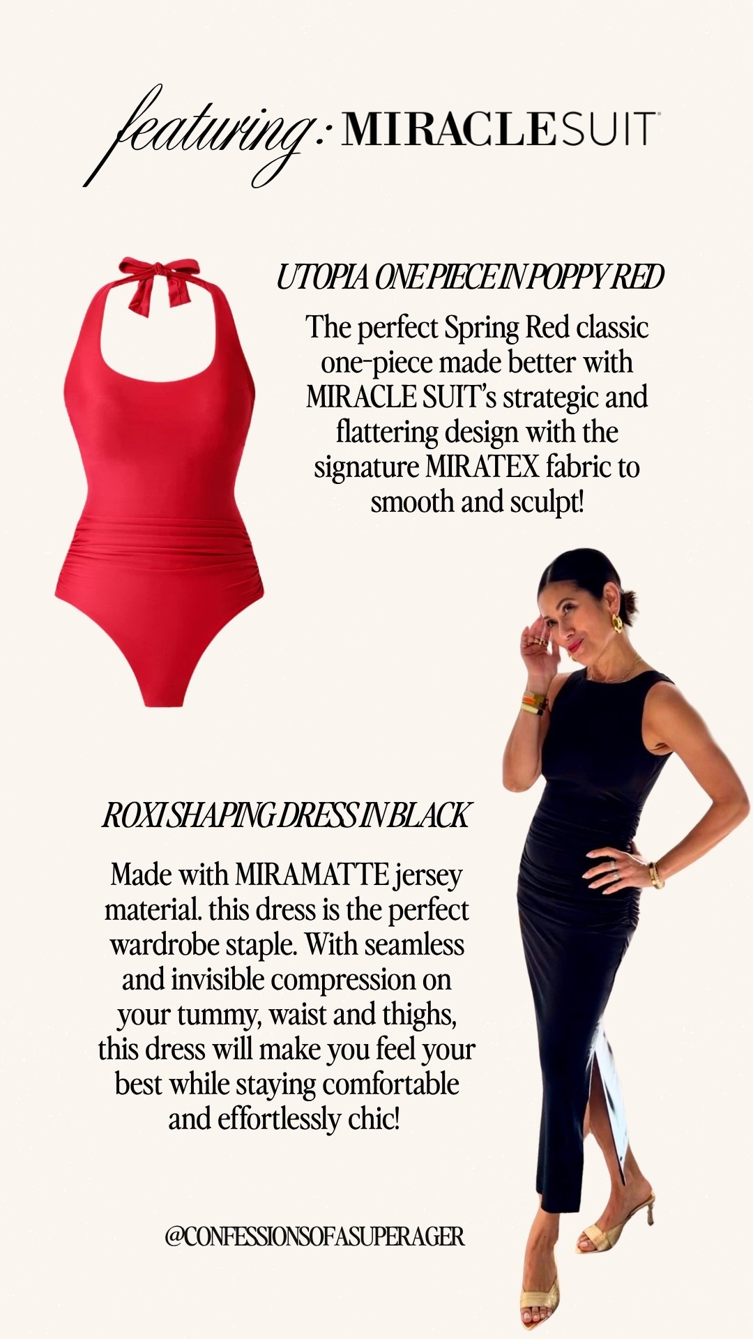 Spring style meets sculpting confidence in these MIRACLESUIT pieces💫 The viral red one-piece swimsuit and the ultra-flattering black shaping dress are must-haves for a sleek, snatched silhouette—whether you’re heading on vacation or dressing up for date night. 
Designed to smooth, contour, and enhance in all the right places, these timeless wardrobe staples deliver comfort + confidence with every wear. Tap to shop both looks and elevate your everyday essentials now! #MiracleSuit #ShapingDress #OnePieceSwimsuit #SpringStyle #VacationOutfits #FlatteringFits #SculptingStyle #WardrobeStaples #EffortlessChic #LTKStyle #LTKFinds #LTKFashion 

 

#LTKSwim #LTKootd #LTKOver40 #LTKSwim