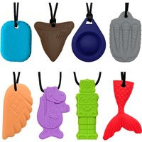 Baby Silicone Teether Kids Chew Necklace Sensory Chewy Pendant Oral Motor Toys Therapy Tools for Autism ADHD Chidren's Goods | AliExpress (US)
