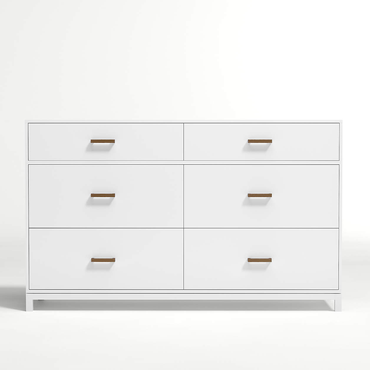 Parke White Wood 6-Drawer Kids Dresser + Reviews | Crate & Kids | Crate & Barrel