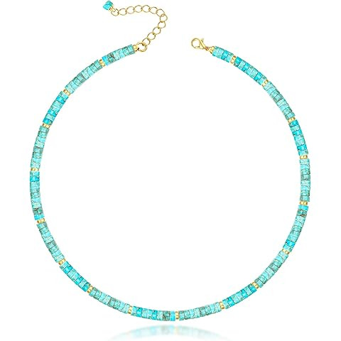 Amazon.com: zocare Beaded Necklace for Women,Gemstone Choker Necklace for Women, Bead Choker Neck... | Amazon (US)