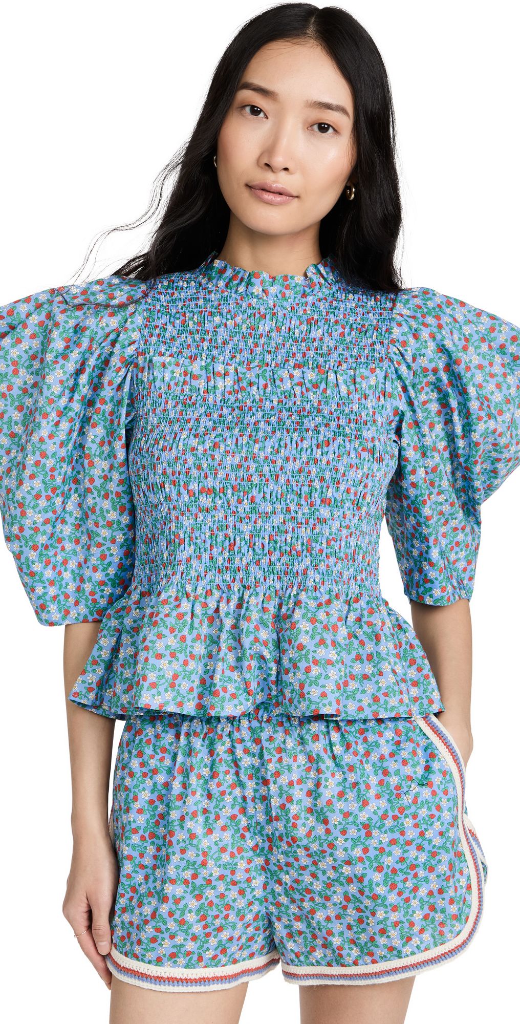 Lilly Print Puff Sleeve Smocked Top | Shopbop