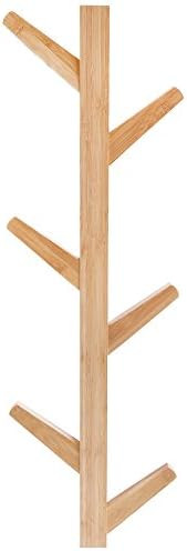 MyGift 6-Hook Wall Mounted Natural Bamboo Wood Tree Branch Design Coat Rack | Amazon (US)