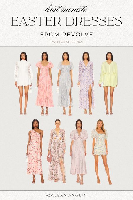 Easter dress finds at Revolve— order just in time with their 2-day shipping!  

last minute Easter looks // revolve dresses // spring fashion // spring dresses 

#LTKSeasonal #LTKwedding #LTKstyletip