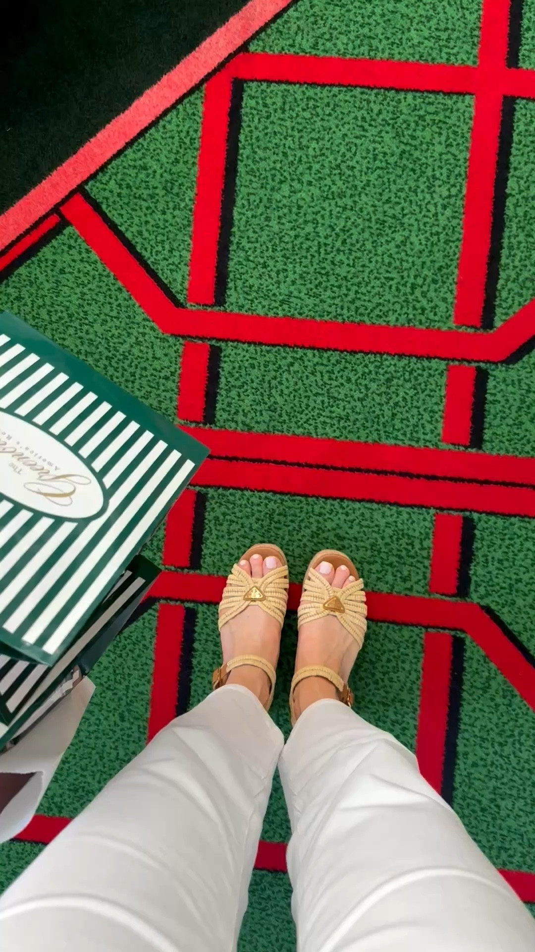 Wearing my typical size 8 in these PRADA platform sandals. 