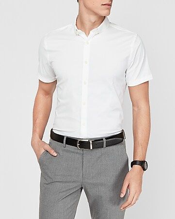 Slim Wrinkle-resistant Short Sleeve Performance Shirt | Express