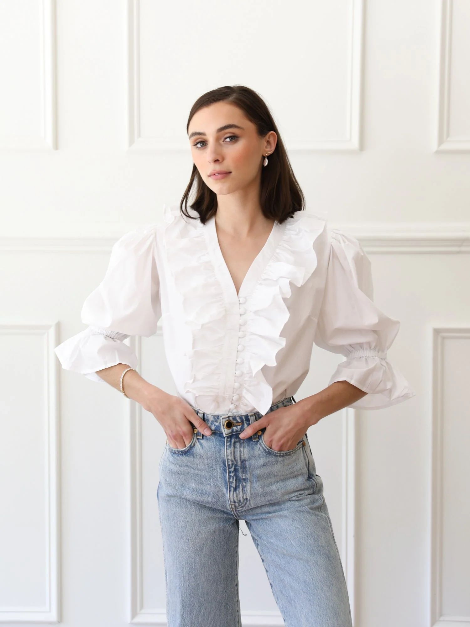 Hanna Top in White | Mille