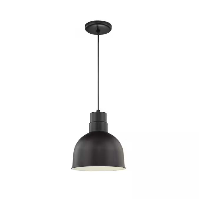 Millennium Lighting R Series Satin Black Industrial Dome Pendant Light Lowes.com | Lowe's