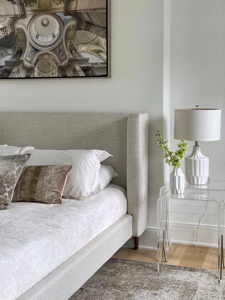 Modern Chic at Its Finest: Unwind in style within this casually elegant bedroom, boasting white furniture and luxurious home decor. Embrace the perfect blend of modern flair and laid-back comfort, where every element invites you to relax and rejuvenate in absolute sophistication. 🤍 #homedecor

#LTKstyletip #LTKhome #LTKFind