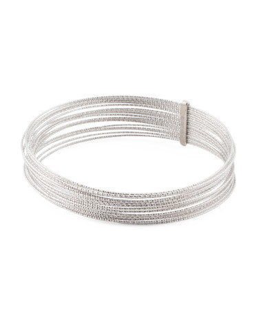 Made In Italy Sterling Silver Multi Wire Bracelet | TJ Maxx