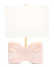 15.5in Luster Bow Ceramic Table Lamp | TJ Maxx