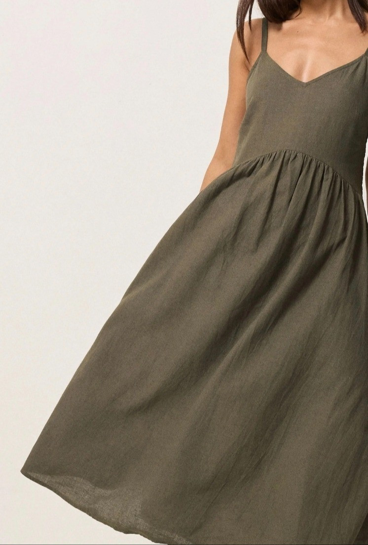 Olive petite midi strap dress. Simple but so timeless.

#LTKPetite #LTKMidsize