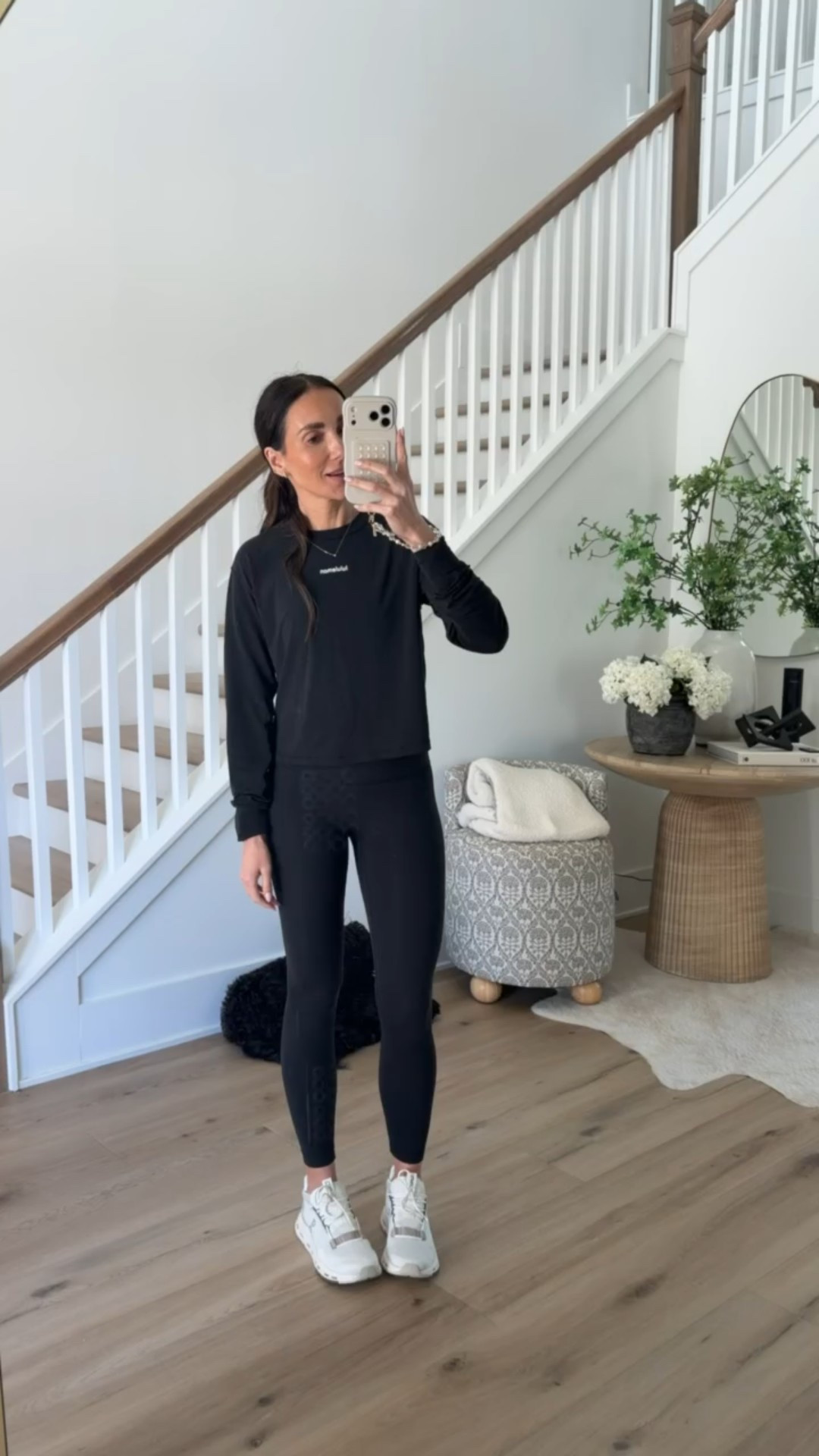 size 4 in everything 
Lululemon outfit, workout outfit, gym outfit, activewear top, leggings, annabrstyle.

#LTKOver40 #LTKActive