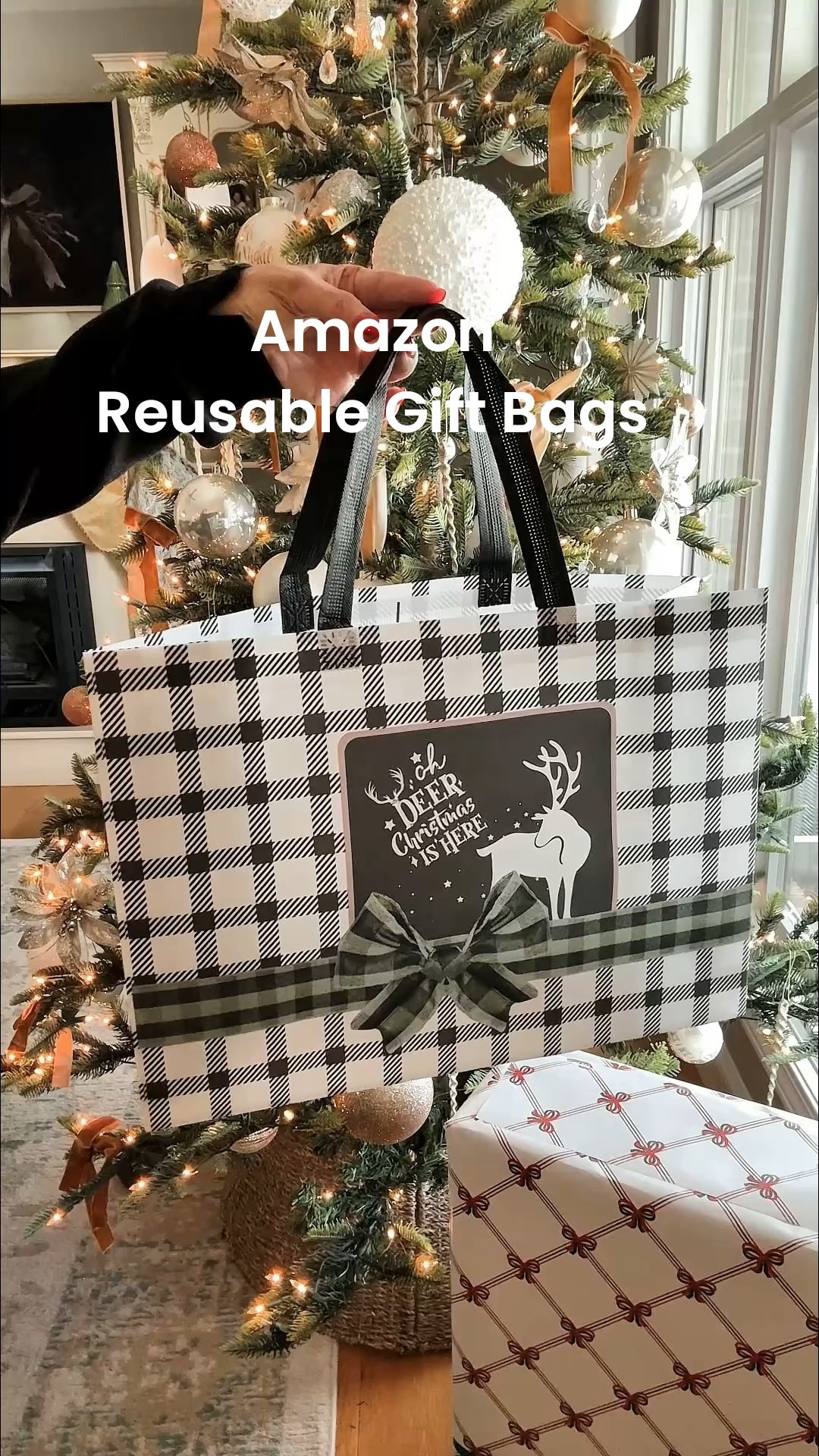 These reusable holiday gift bags are such a time-saver during the busy season. Perfect for Christmas gifting, they make presents look festive without the wrapping paper mess, and I love that they can be reused year after year.

#HolidayGifting
#ChristmasGiftIdeas
#HolidayWrap
#GiftWrappingIdeas
#ChristmasPrep
#HolidayHosting
#FestiveFinds
#HolidayEssentials

#LTKHoliday #LTKSeasonal