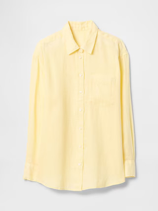 100% Linen Oversized Shirt | Gap (US)