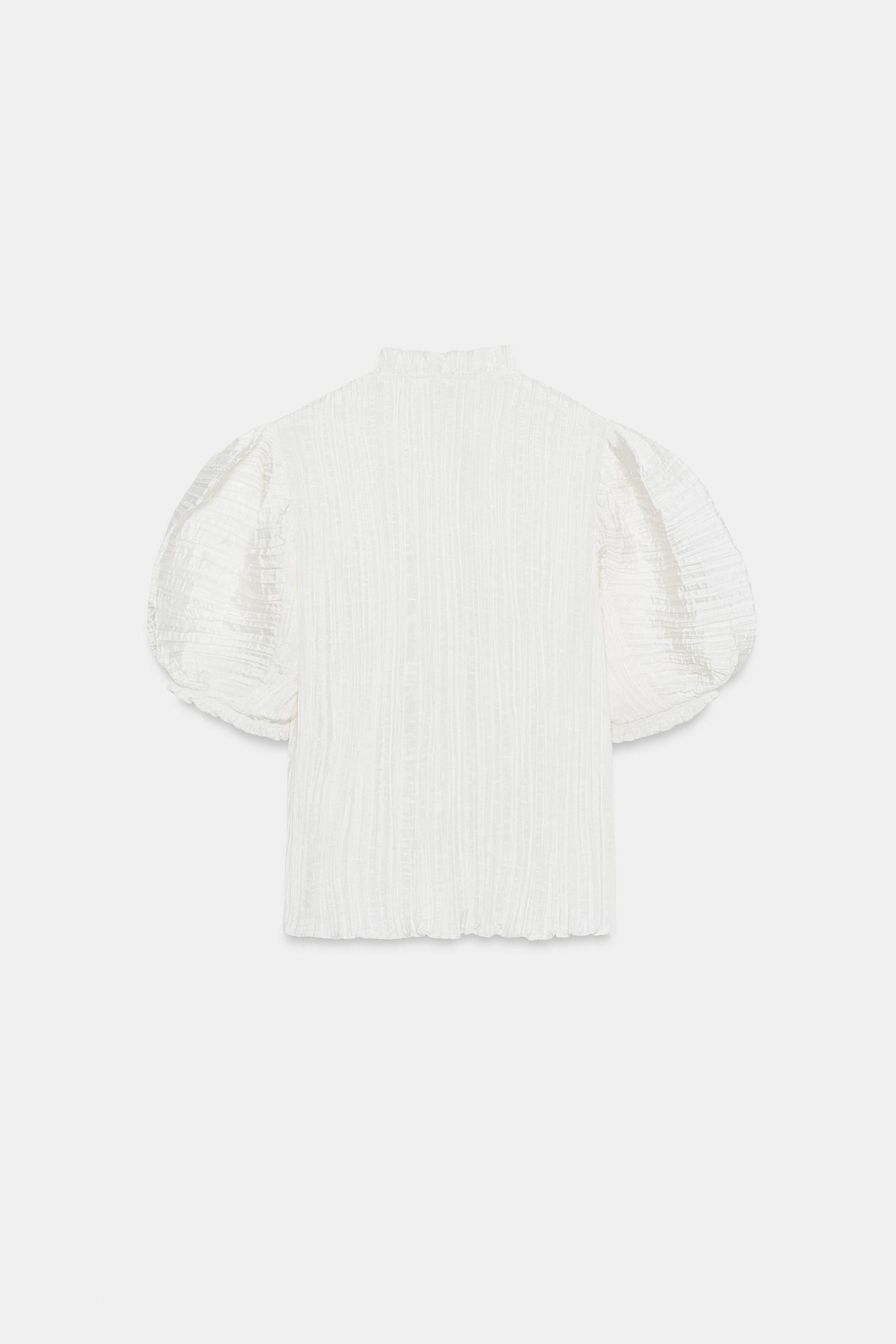 ZW COLLECTION PLEATED BLOUSE | Zara US