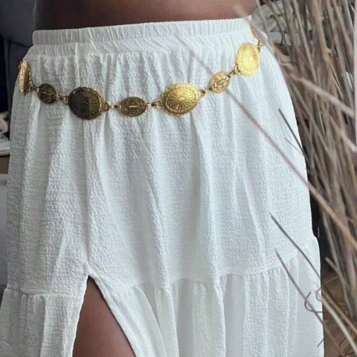 1pc Bohemian Style Women's Waist Chain, Retro Belt With High-End Texture, Suitable For Daily Wear... | SHEIN